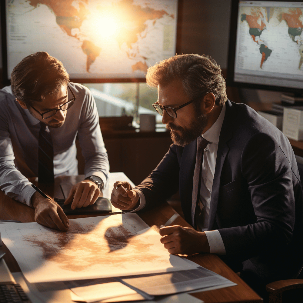 property consultants analyzing market maps and data Greater Noida real estate consulting