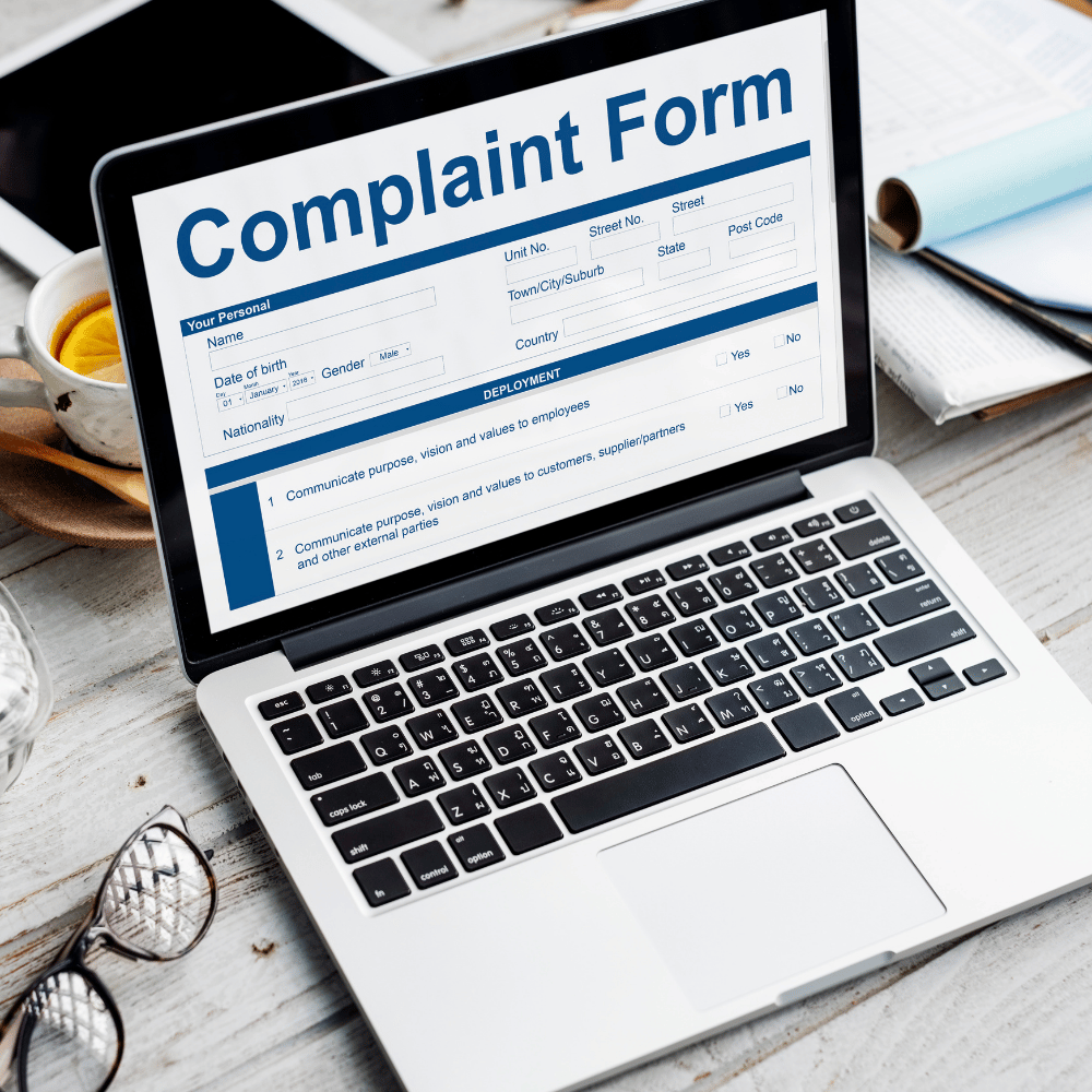 online complaint form interface for property services in Greater Noida